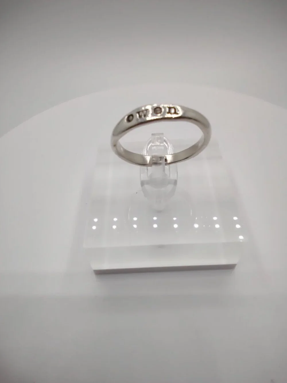 Ring Owen Name Inscribed -Stackable- Sz 8.5 - Sterling Silver 925
